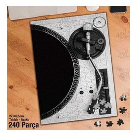 Asil Hobi Plak-Elektron-Müzik-Sanat-Eğlence Yapboz-Ayak Destekli Çerçeveli 240 Parça Puzzle