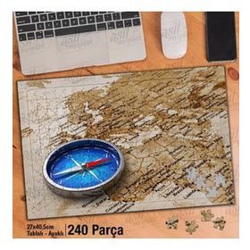 Asil Hobi Pusula-Harita-Gezgin Ruhlar Yapboz-Ayak Destekli Çerçeveli 240 Parça Puzzle