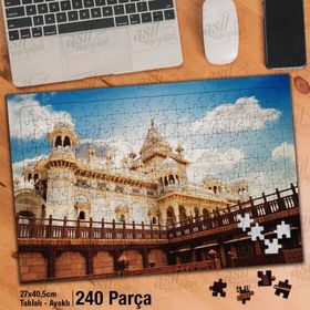 Asil Hobi Rajasthan-Hindistan-Mimari Yapı-Saray Yapboz-Ayak Destekli Çerçeveli 240 Parça Puzzle