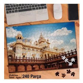 Asil Hobi Rajasthan-Hindistan-Mimari Yapı-Saray Yapboz-Ayak Destekli Çerçeveli 240 Parça Puzzle