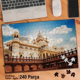 Asil Hobi Rajasthan-Hindistan-Mimari Yapı-Saray Yapboz-Ayak Destekli Çerçeveli 240 Parça Puzzle