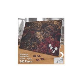 Asil Hobi Retro-Eskimiş Binalar-Manzara-Şehir Yapboz-Ayak Destekli Çerçeveli 240 Parça Puzzle