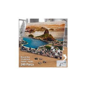 Asil Hobi Rio De Janeiro Brezilya-Kentsel Turizm Yapboz-Ayak Destekli Çerçeveli 240 Parça Puzzle