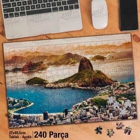Asil Hobi Rio De Janeiro Brezilya-Kentsel Turizm Yapboz-Ayak Destekli Çerçeveli 240 Parça Puzzle