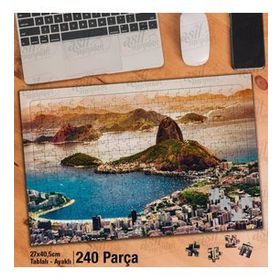Asil Hobi Rio De Janeiro Brezilya-Kentsel Turizm Yapboz-Ayak Destekli Çerçeveli 240 Parça Puzzle