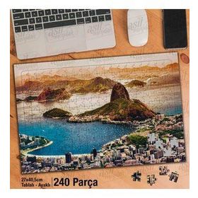 Asil Hobi Rio De Janeiro Brezilya-Kentsel Turizm Yapboz-Ayak Destekli Çerçeveli 240 Parça Puzzle
