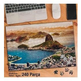 Asil Hobi Rio De Janeiro Brezilya-Kentsel Turizm Yapboz-Ayak Destekli Çerçeveli 240 Parça Puzzle