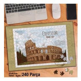 Asil Hobi Roma-İtalya-Kolezyum-Anıt-Çizim Yapboz-Ayak Destekli Çerçeveli 240 Parça Puzzle