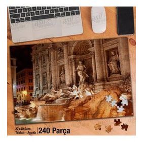 Asil Hobi Roma-İyalya-Anıt-Heykel-Tatil-Mimari Yapboz-Ayak Destekli Çerçeveli 240 Parça Puzzle