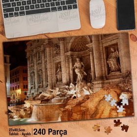 Asil Hobi Roma-İyalya-Anıt-Heykel-Tatil-Mimari Yapboz-Ayak Destekli Çerçeveli 240 Parça Puzzle