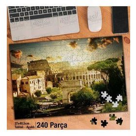 Asil Hobi Roma Kolezyum-Retro-Mimari Yapboz-Ayak Destekli Çerçeveli 240 Parça Puzzle