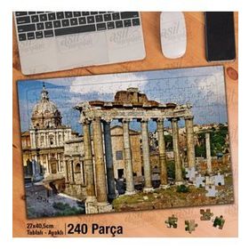 Asil Hobi Roma-Tarihi Sütunlar-Mimari-Otantik Yapboz-Ayak Destekli Çerçeveli 240 Parça Puzzle