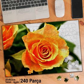 Asil Hobi Rose-Turuncu Güller-Peyzaj-Doğa Yapboz-Ayak Destekli Çerçeveli 240 Parça Puzzle