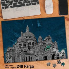 Asil Hobi Sacre Coeur Bazilikası-Paris-Kilise Yapboz-Ayak Destekli Çerçeveli 240 Parça Puzzle