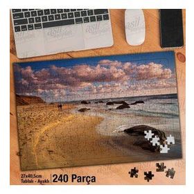 Asil Hobi Sahil-Deniz-Kumsal-Manzara-Doğa Yapboz-Ayak Destekli Çerçeveli 240 Parça Puzzle