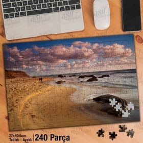 Asil Hobi Sahil-Deniz-Kumsal-Manzara-Doğa Yapboz-Ayak Destekli Çerçeveli 240 Parça Puzzle