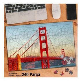 Asil Hobi San Francisco-Gate Köprüsü-Yapboz-Ayak Destekli 240 Parça Puzzle