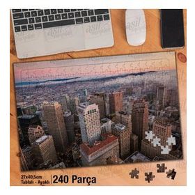 Asil Hobi San Francisco-Gökdelen-Manzara-Yapboz-Ayak Destekli 240 Parça Puzzle