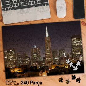 Asil Hobi San Francisco Şehir-Manzara Yapboz-Ayak Destekli Çerçeveli 240 Parça Puzzle