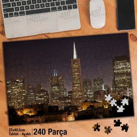 Asil Hobi San Francisco Şehir-Manzara Yapboz-Ayak Destekli Çerçeveli 240 Parça Puzzle