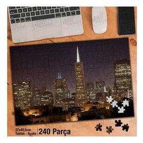 Asil Hobi San Francisco Şehir-Manzara Yapboz-Ayak Destekli Çerçeveli 240 Parça Puzzle