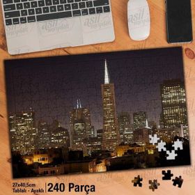 Asil Hobi San Francisco Şehir-Manzara Yapboz-Ayak Destekli Çerçeveli 240 Parça Puzzle