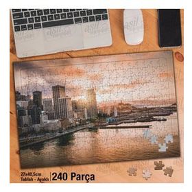 Asil Hobi San Francisco-Şehrin Günbatımı-Manzara-Yapboz-Ayak Destekli 240 Parça Puzzle