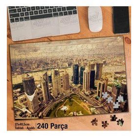 Asil Hobi Şangay-Finans Merkezi-Yüksek Binalar Yapboz-Ayak Destekli Çerçeveli 240 Parça Puzzle