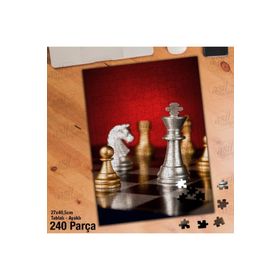 Asil Hobi Santraç-Oyun-Şah-Mat Yapboz-Ayak Destekli Çerçeveli 240 Parça Puzzle