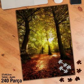 Asil Hobi Sararmış Yapraklar-Ağaçlar-Doğa-Manzara-Yapboz-Ayak Destekli 240 Parça Puzzle
