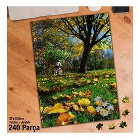 Asil Hobi Sararmış Yapraklar-Doğa-Manzara Yapboz-Ayak Destekli Çerçeveli 240 Parça Puzzle