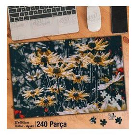Asil Hobi Sarı Çiçek-Doğa-Manzara-Naturel Yapboz-Ayak Destekli Çerçeveli 240 Parça Puzzle
