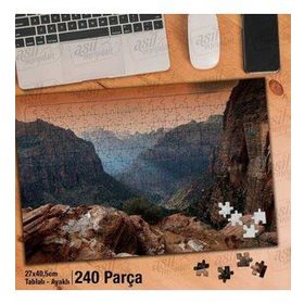 Asil Hobi Sarp Kayalıklar-Dağ-Manzara-Gökyüzü Yapboz-Ayak Destekli Çerçeveli 240 Parça Puzzle