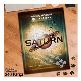 Asil Hobi Satürn Gezegeni-Güneş Sistemi-Evren Yapboz-Ayak Destekli Çerçeveli 240 Parça Puzzle