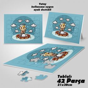 Asil Hobi Seaman-Minik Denizci Yapboz-Ayak Destekli Çerçeveli 42 Parça Puzzle