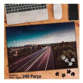 Asil Hobi Şehir-Akşam-Yol-Yıldızlar-Otoban Yapboz-Ayak Destekli Çerçeveli 240 Parça Puzzle