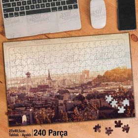 Asil Hobi Şehir-Evler-Kuş Bakışı-Manzara Yapboz-Ayak Destekli Çerçeveli 240 Parça Puzzle