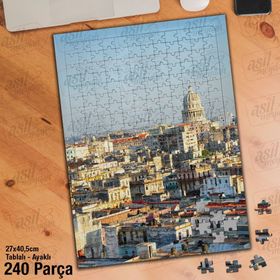 Asil Hobi Şehir-Evler-Mimari-Şehir Manzarası Yapboz-Ayak Destekli Çerçeveli 240 Parça Puzzle