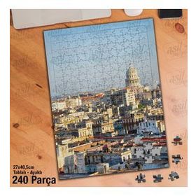 Asil Hobi Şehir-Evler-Mimari-Şehir Manzarası Yapboz-Ayak Destekli Çerçeveli 240 Parça Puzzle