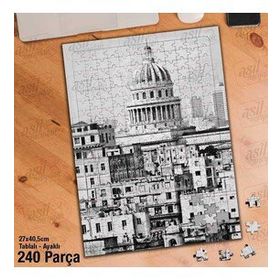 Asil Hobi Şehir-Gri-Mimari-Manzara Yapboz-Ayak Destekli Çerçeveli 240 Parça Puzzle