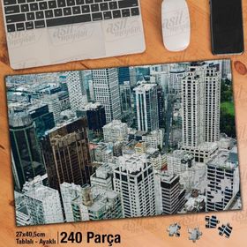 Asil Hobi Şehir-Yüksek Binalar-Metropol-City Yapboz-Ayak Destekli Çerçeveli 240 Parça Puzzle