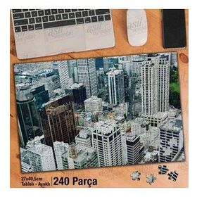 Asil Hobi Şehir-Yüksek Binalar-Metropol-City Yapboz-Ayak Destekli Çerçeveli 240 Parça Puzzle