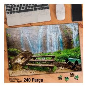 Asil Hobi Şelale-Doğa-Tabiat-Manzara Yapboz-Ayak Destekli Çerçeveli 240 Parça Puzzle