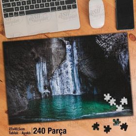 Asil Hobi Şelale-Kayalık-Manzara-Doğa Yapboz-Ayak Destekli Çerçeveli 240 Parça Puzzle
