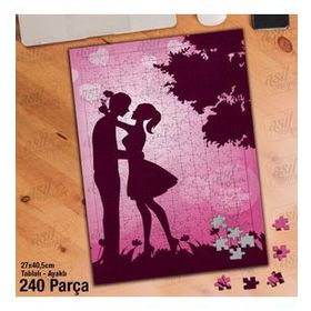 Asil Hobi Sevgili-Silüet-Aşk-Tutku Yapboz-Ayak Destekli Çerçeveli 240 Parça Puzzle