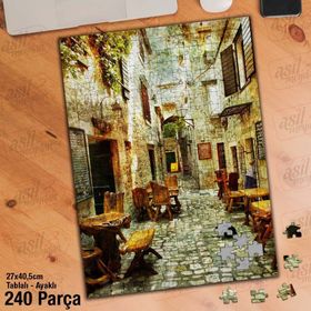 Asil Hobi Sevimli Kasaba A-Taş Yapı-Köpek Yapboz-Ayak Destekli Çerçeveli 240 Parça Puzzle