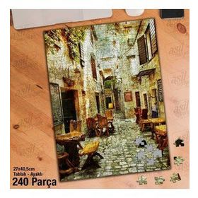 Asil Hobi Sevimli Kasaba A-Taş Yapı-Köpek Yapboz-Ayak Destekli Çerçeveli 240 Parça Puzzle