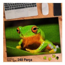 Asil Hobi Sevimli Kurbağa-Vahşi Yaşam-Amazon Yapboz-Ayak Destekli Çerçeveli 240 Parça Puzzle