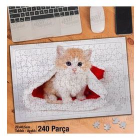 Asil Hobi Sevimli Yavru Kedi-Hayvan-Doğa Yapboz-Ayak Destekli Çerçeveli 240 Parça Puzzle