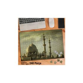 Asil Hobi Şeyh Zayed Camii-Dini-İslami Yapboz-Ayak Destekli Çerçeveli 240 Parça Puzzle